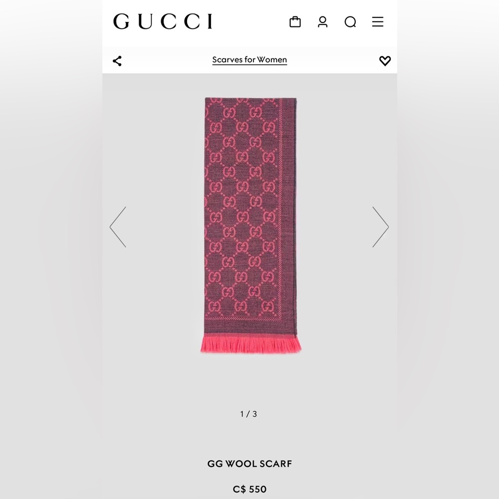 Gucci wool scarf